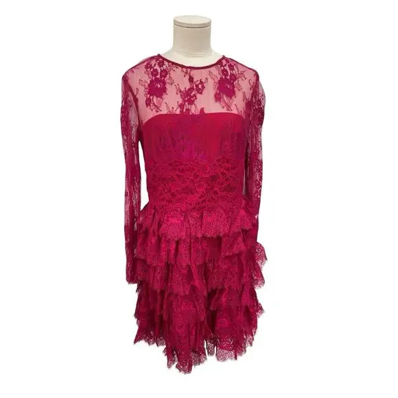 knee length dresses for ladies Monique Lhuillier Women's Floral Georgette Halter Dress - Pink Blush